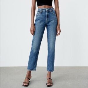 Zara High Rise Slim Ankle Jeans